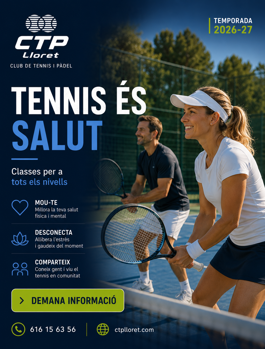 Tennis per a adults CTP Lloret · El tennis és salut