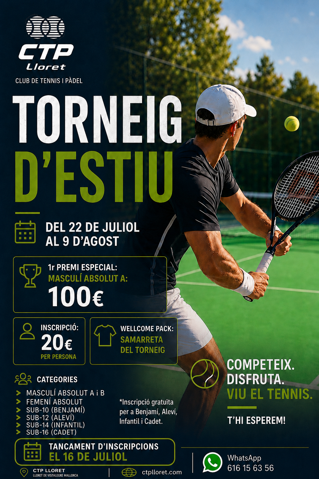 Torneig d'estiu de tennis CTP Lloret 2026